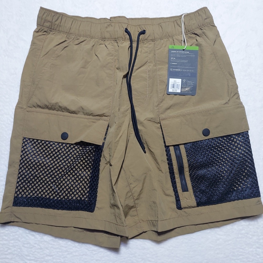 Alpine Design Fashion Shorts Mens Small Ermine Brown New Cargo Utility UPF 50+